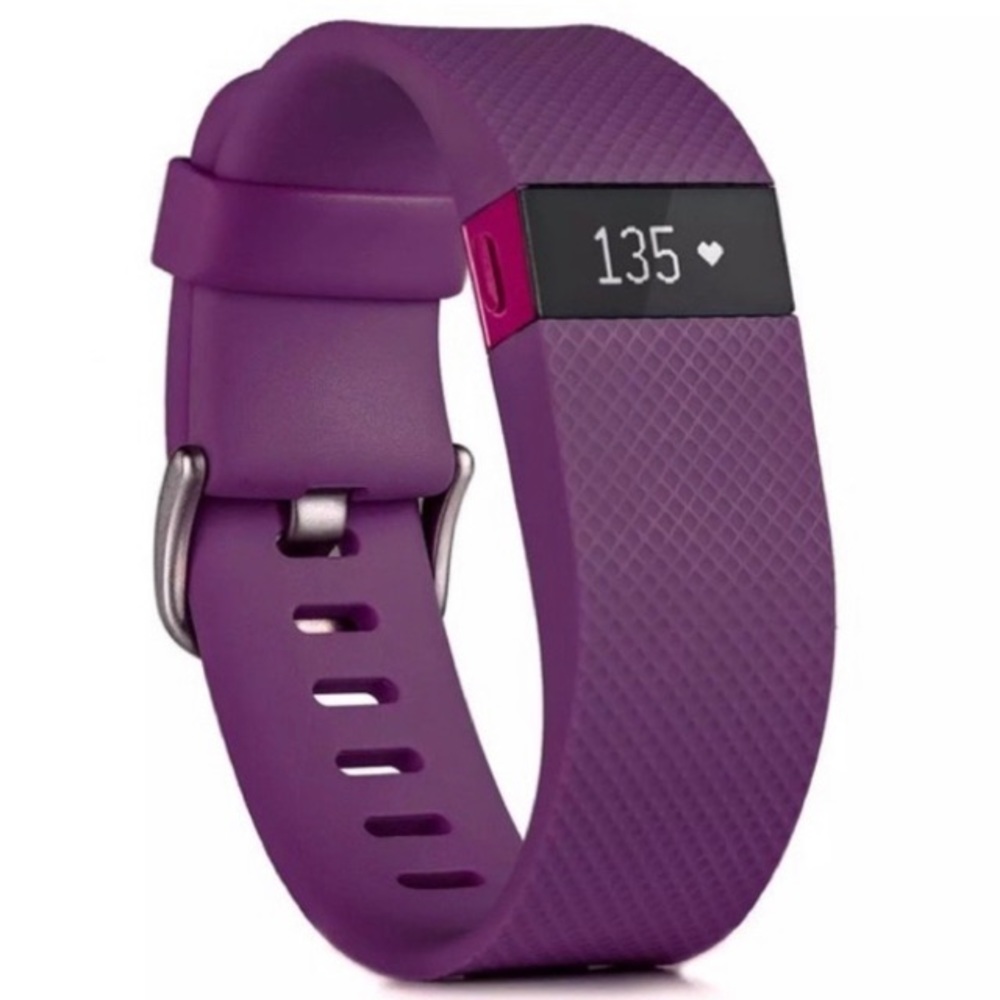 FITBIT Charge Purple Wristband + Accessories Bundle HR Activity Tracker